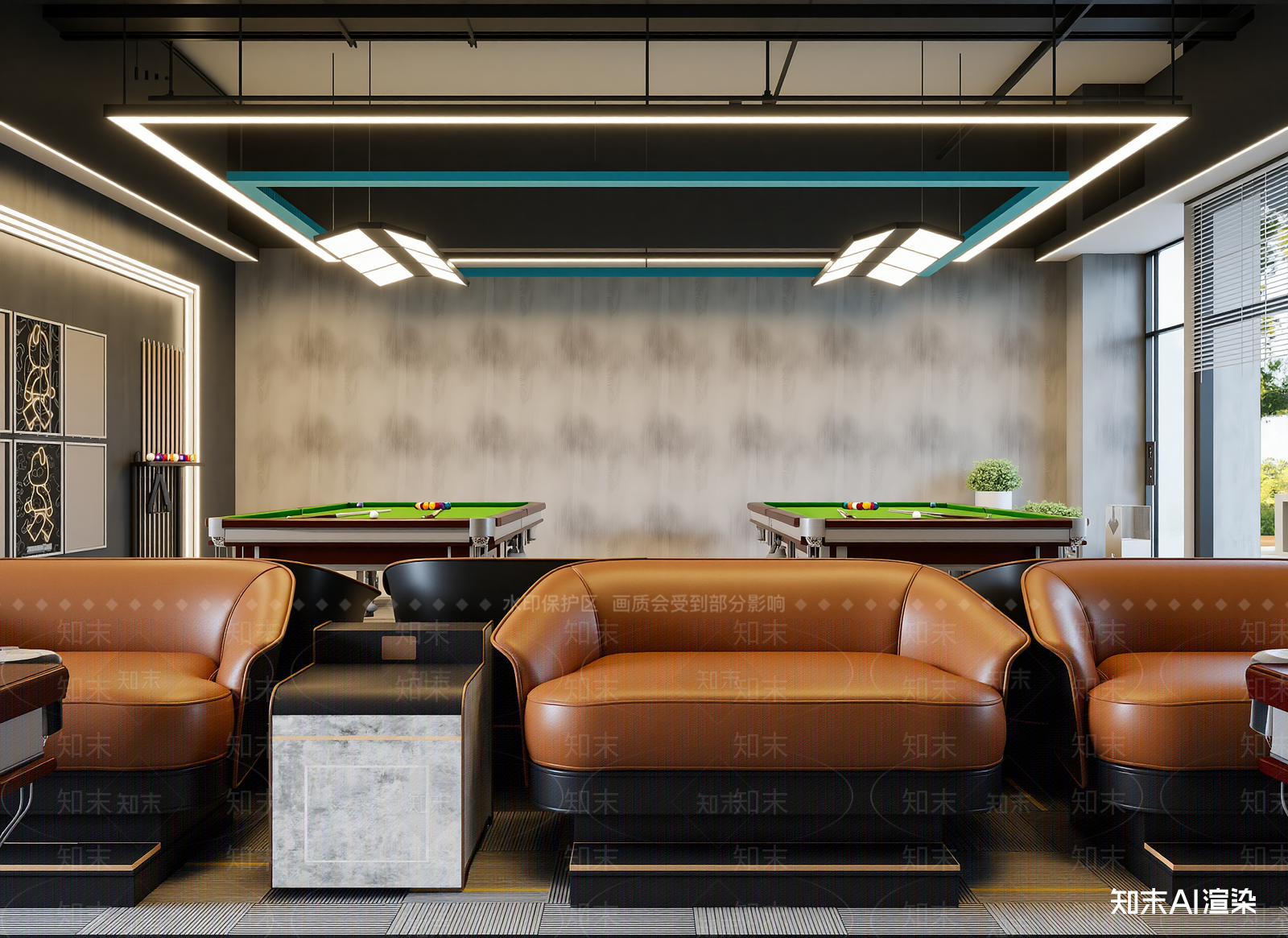 现代台球室3D模型下载【ID:1214059212】