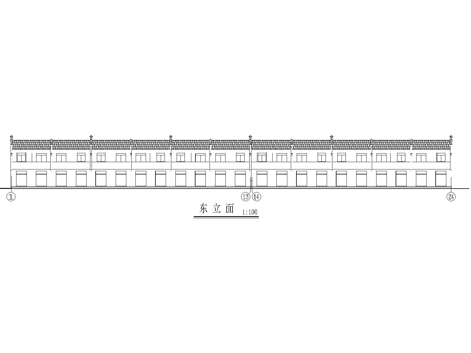 二层门面_居住楼建筑施工图 CADcad施工图下载【ID:166076195】