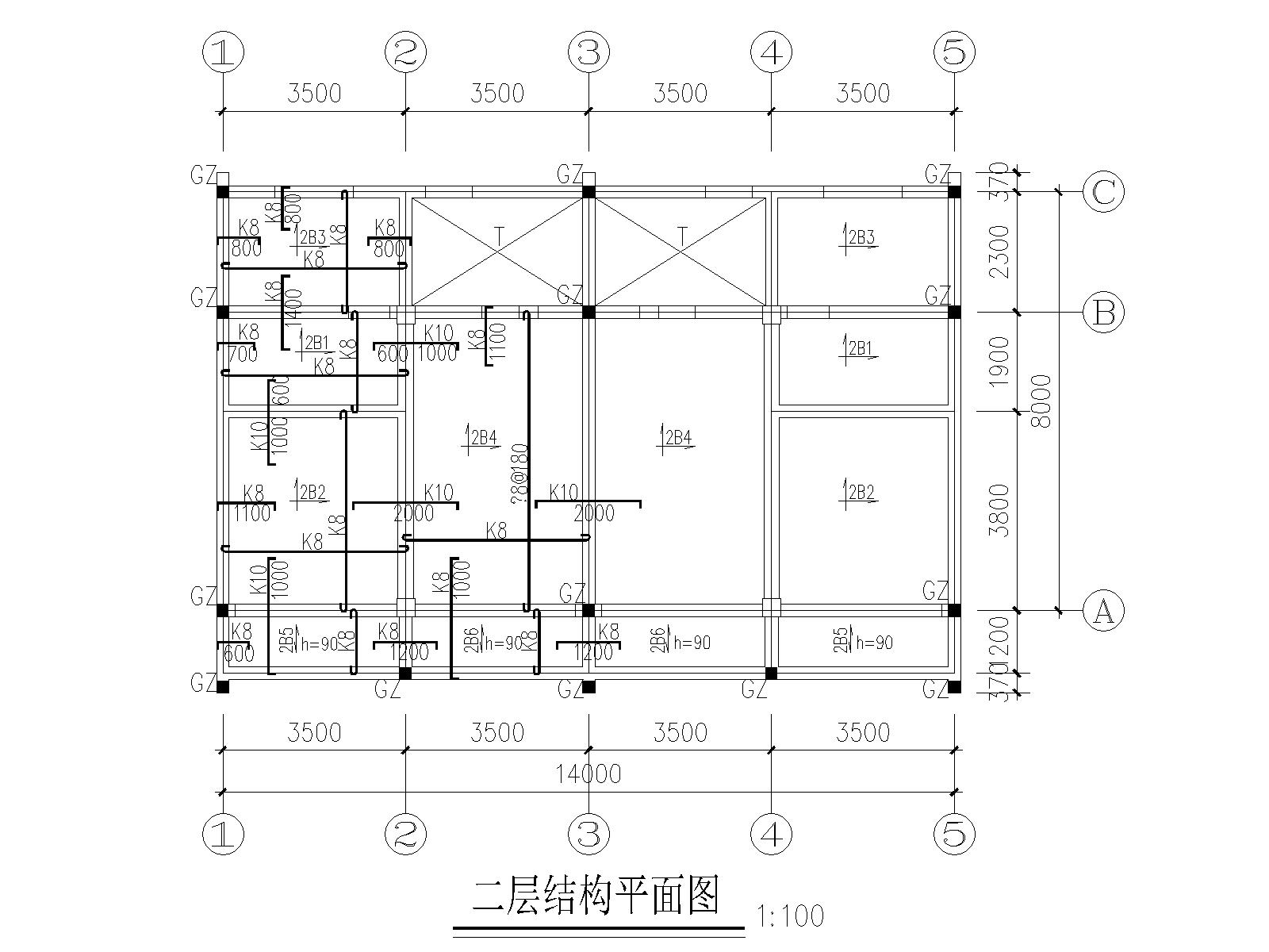 二层门面_居住楼建筑施工图 CADcad施工图下载【ID:166076195】