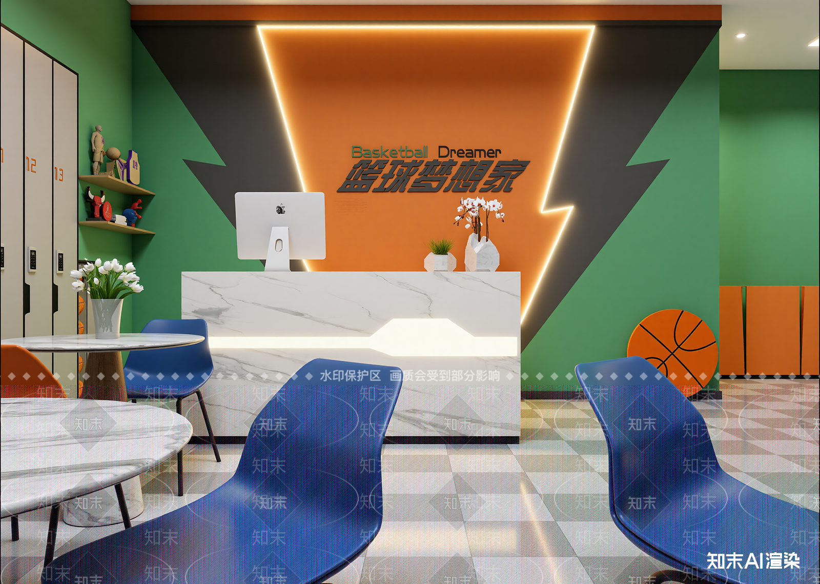 现代接待室3D模型下载【ID:1214384900】