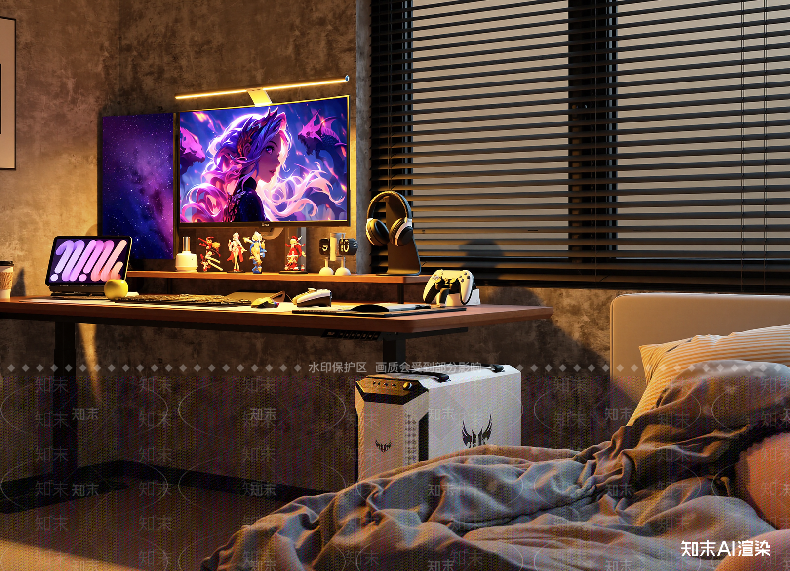 现代男孩房3D模型下载【ID:1214971308】