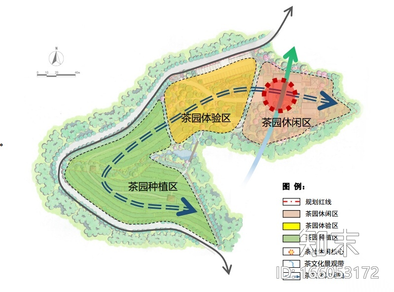 [山东]山水果茶合作社景观初步规划设计cad施工图下载【ID:166053172】