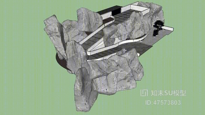 独栋别墅SU模型下载【ID:219280306】