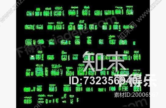 很齐全的电视背景墙图集、cad施工图下载【ID:732356940】