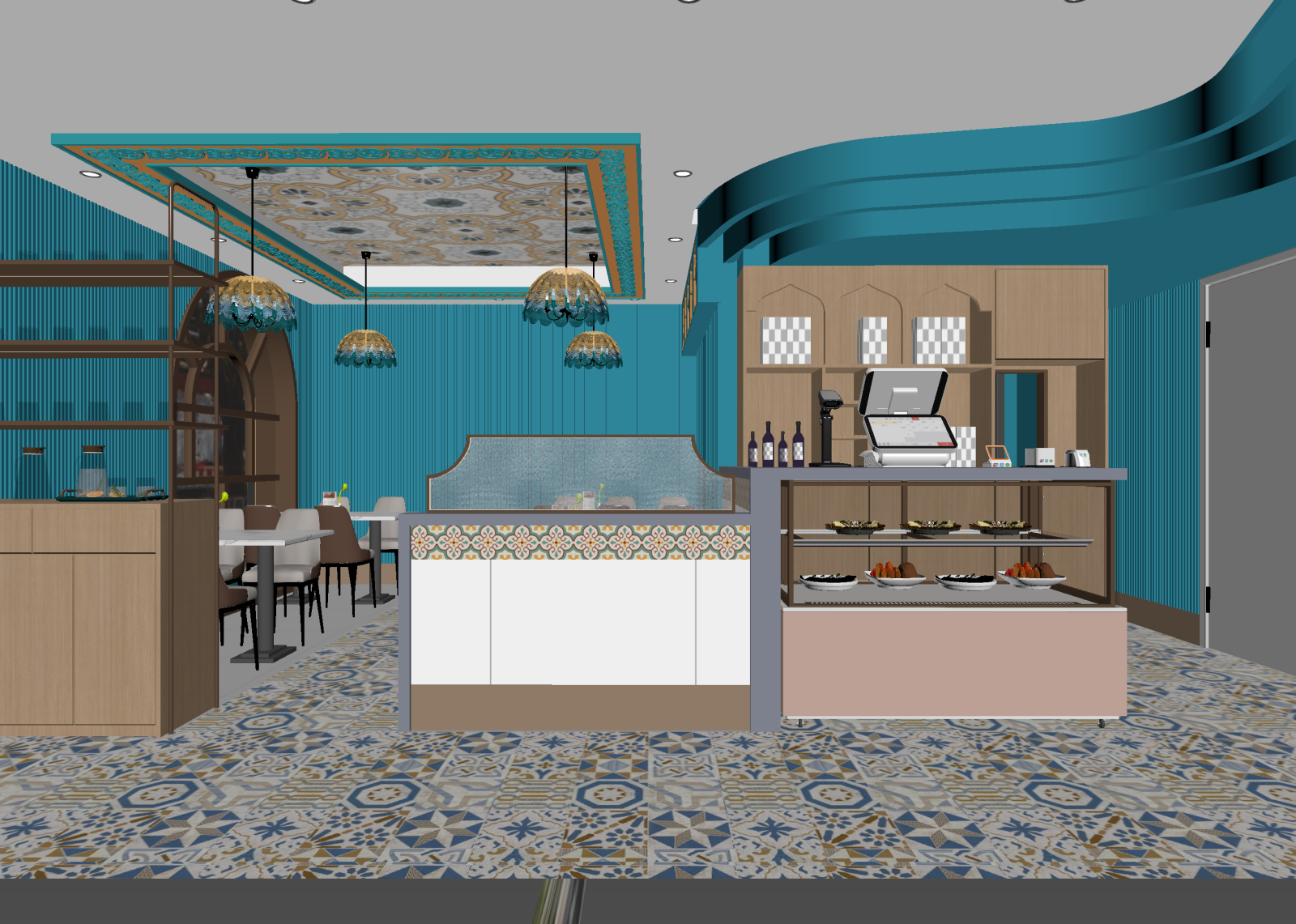 现代咖啡厅3D模型下载【ID:1214667277】