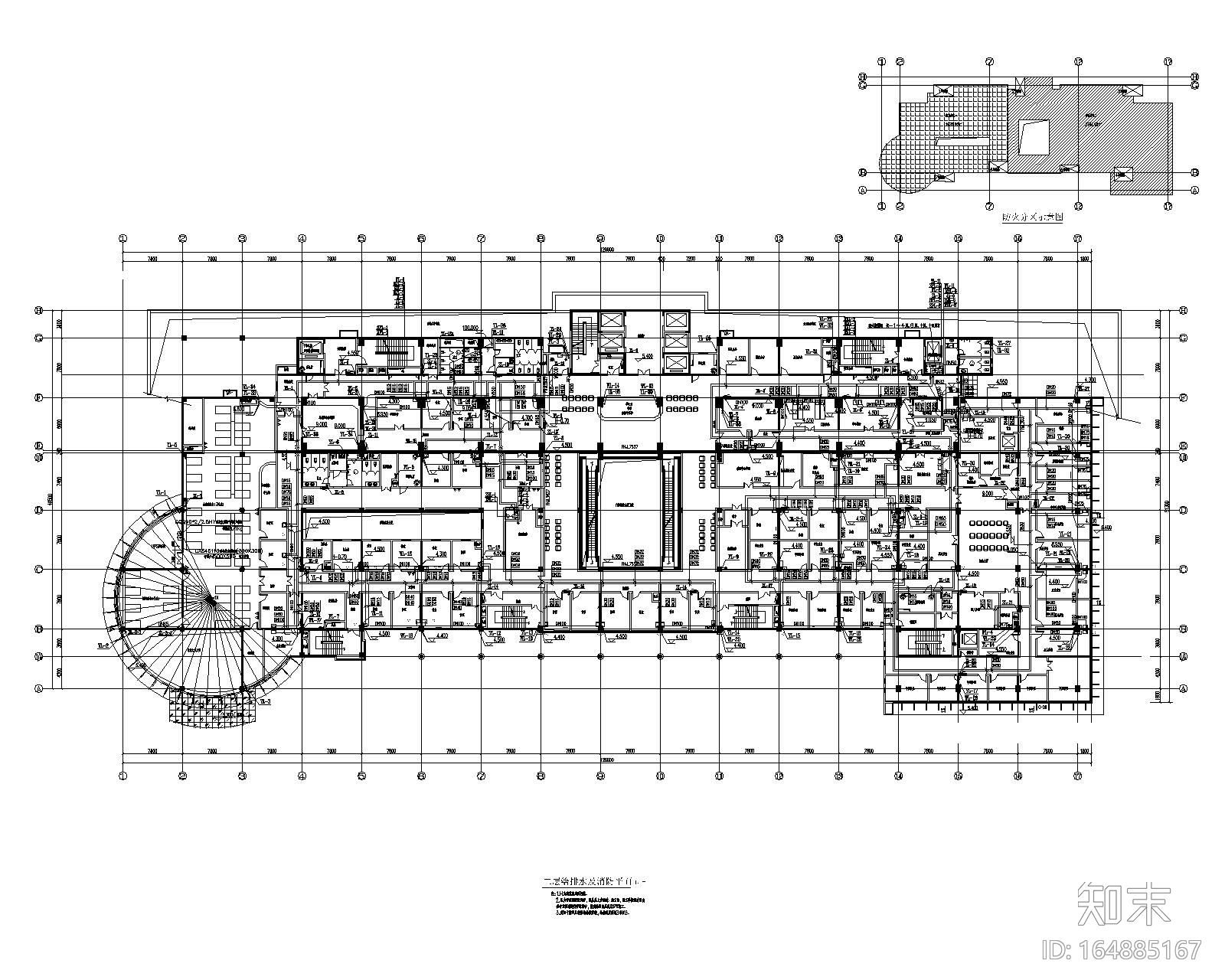 10套医院给排水及消防喷淋设计图cad施工图下载【ID:164885167】