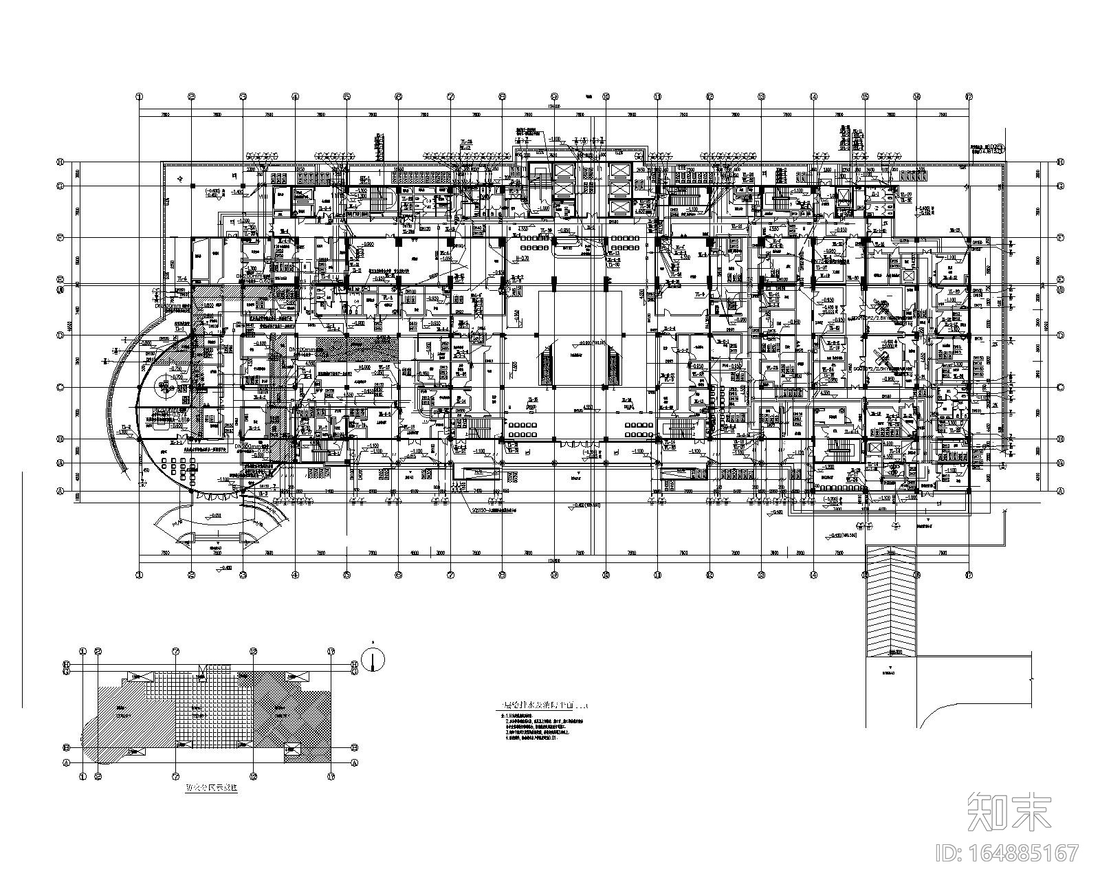 10套医院给排水及消防喷淋设计图cad施工图下载【ID:164885167】