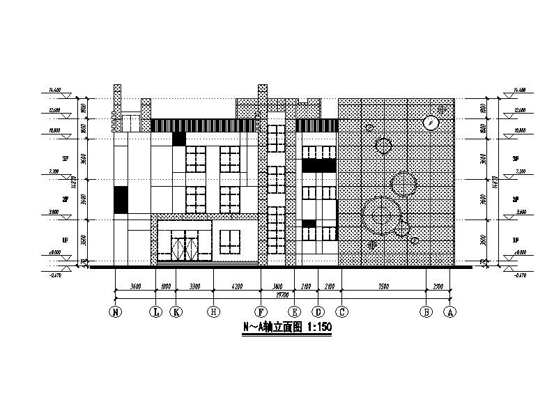 [浙江]三层矩形体块市级幼儿园建筑施工图（含计算书）施工图下载【ID:151564141】