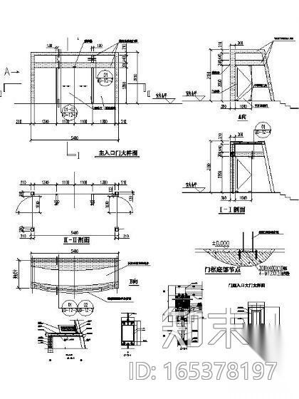 电动感应门详图施工图下载【ID:165378197】