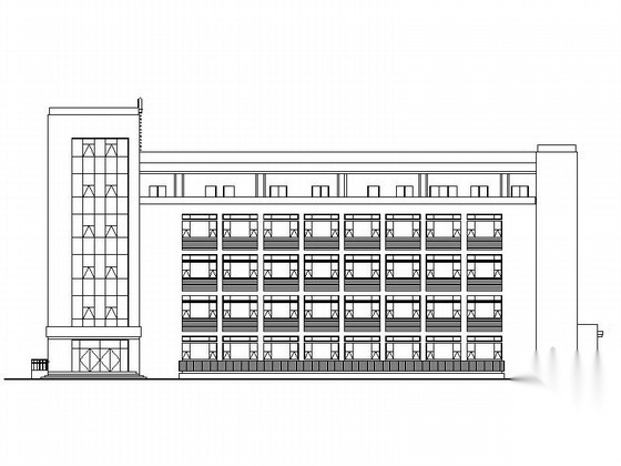 [陕西]5层现代风格市级附属医院肝病治疗中心建筑施工图施工图下载【ID:165933118】