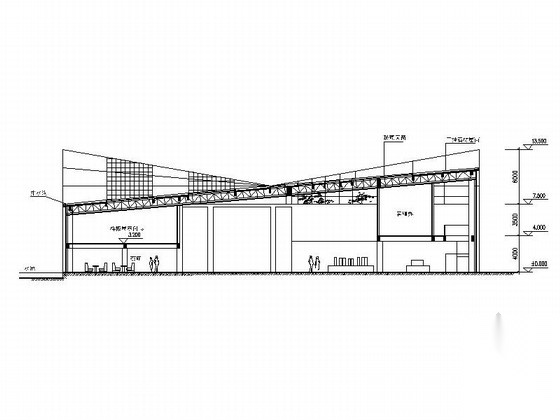 两层递增型售楼中心建筑方案图cad施工图下载【ID:165139143】