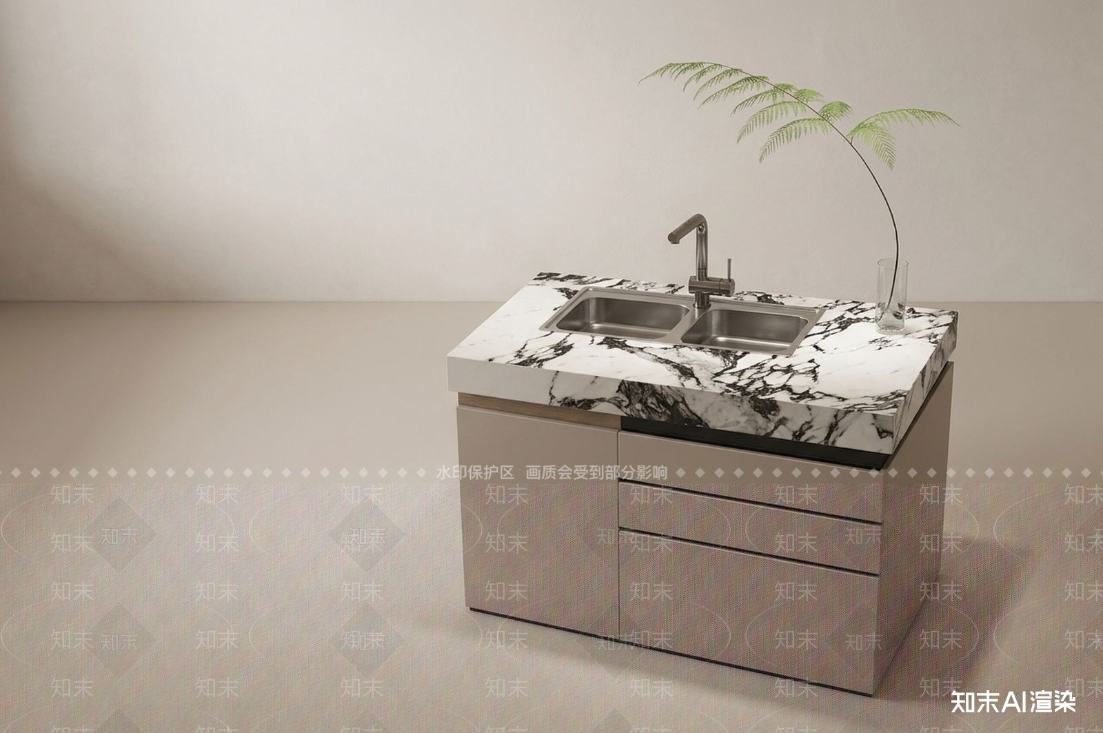 岛台水槽岛台3D模型下载【ID:1227509131】