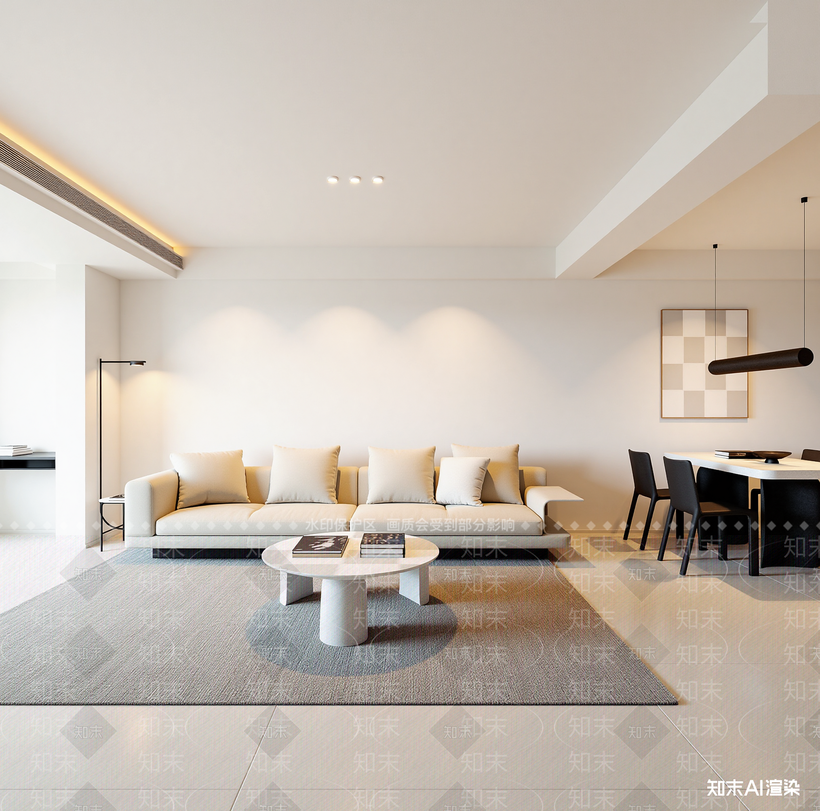 现代客餐厅3D模型下载【ID:1214835811】