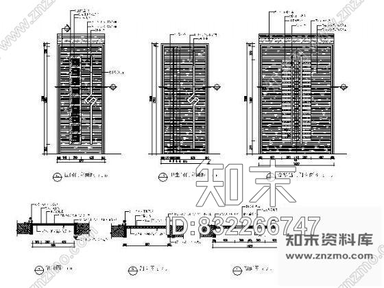 图块/节点KTV空间门详图cad施工图下载【ID:832266747】