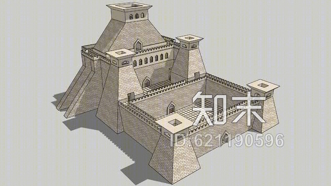 城堡高耸SU模型下载【ID:621190596】