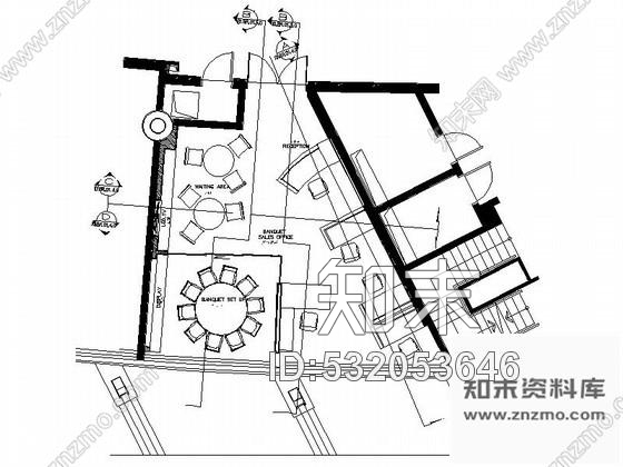 施工图皇冠酒店宴会销售处施工图cad施工图下载【ID:532053646】