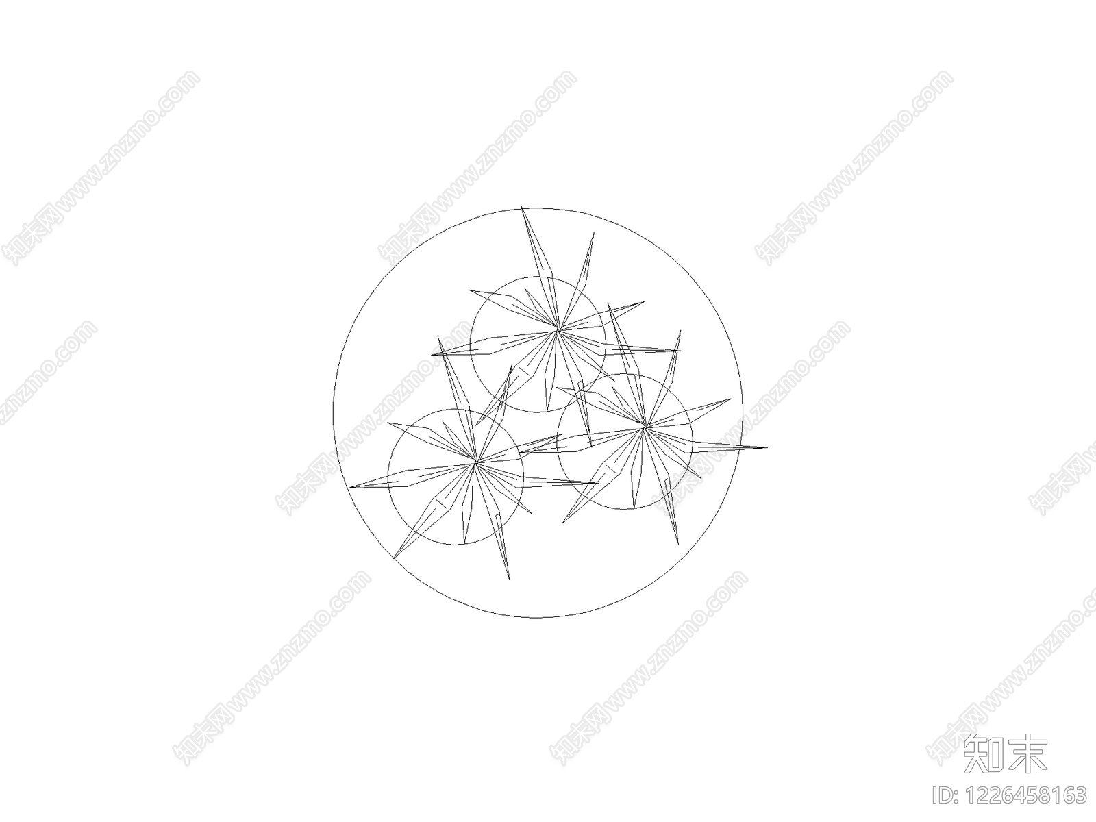 乔木种植CAD图纸