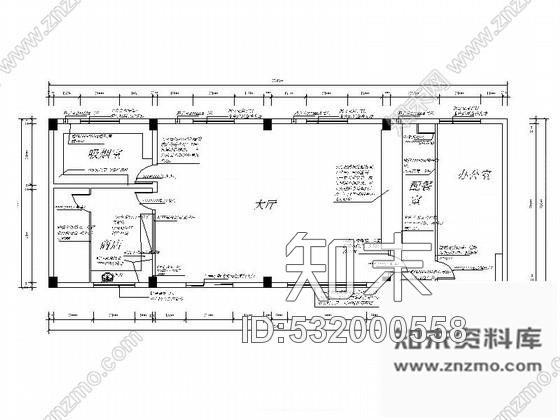 施工图197㎡职工食堂室内装修图cad施工图下载【ID:532000558】