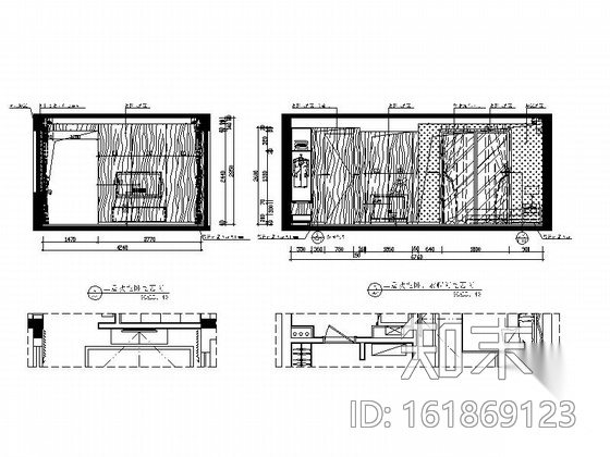 [浙江]现代风格三层别墅样板房室内设计施工图（含效果图...cad施工图下载【ID:161869123】