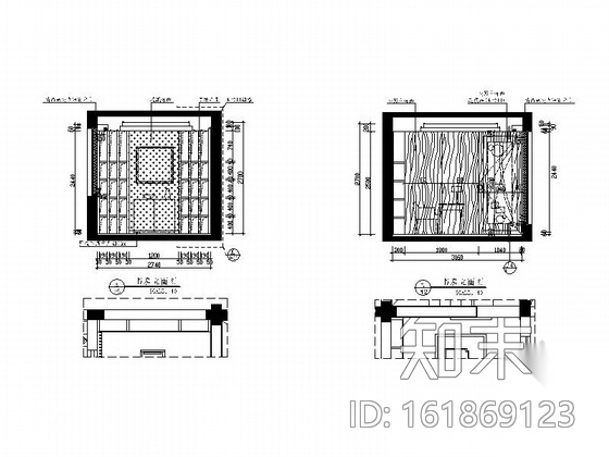 [浙江]现代风格三层别墅样板房室内设计施工图（含效果图...cad施工图下载【ID:161869123】