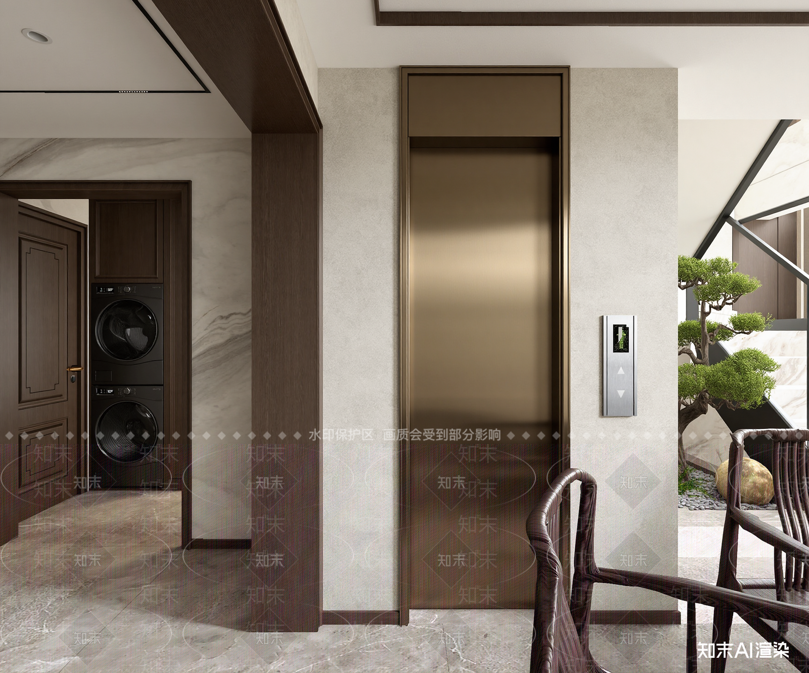 新中式玄关3D模型下载【ID:1214975226】