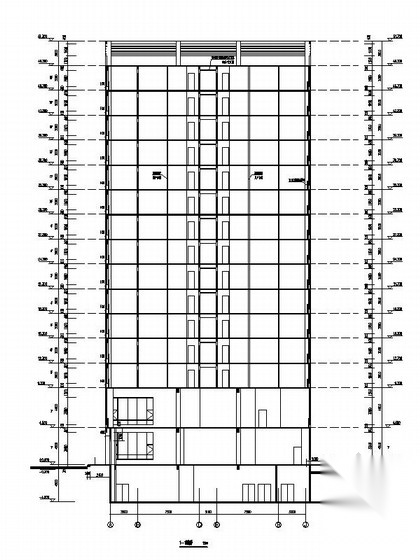 [南昌]高层框架结构酒店式公寓建筑施工图cad施工图下载【ID:165394187】