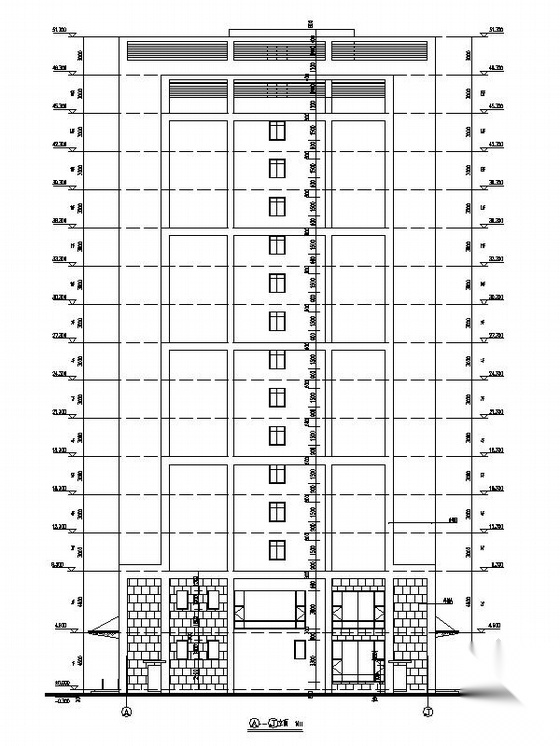 [南昌]高层框架结构酒店式公寓建筑施工图cad施工图下载【ID:165394187】