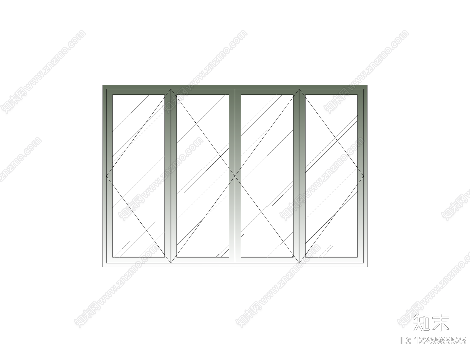 外窗系统cad施工图下载【ID:1226565525】
