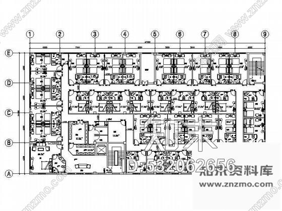 施工图某宾馆平面装修图纸施工图下载【ID:532062656】