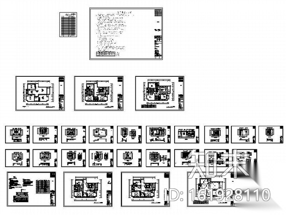 [福建]三居室A1样板房装修图cad施工图下载【ID:161928110】