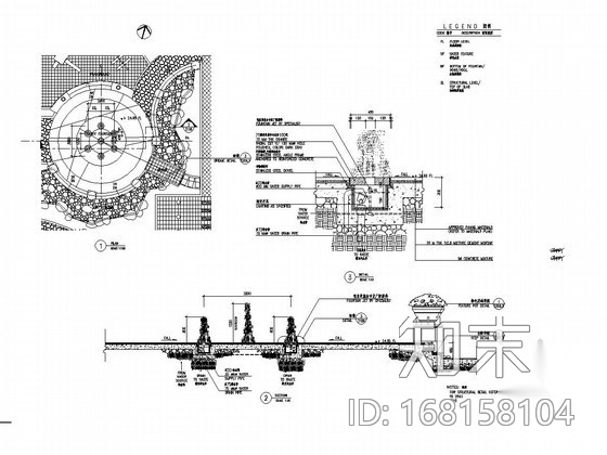 旱喷小广场节点做法施工图施工图下载【ID:168158104】
