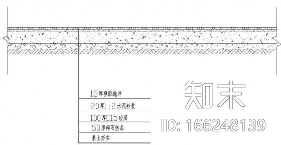 塑胶地坪结构详图cad施工图下载【ID:166248139】