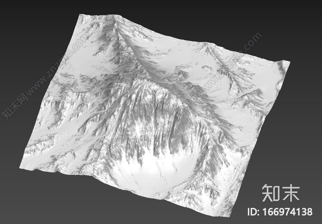 【影视级】白雪茫茫的雪山3CG模型下载【ID:166974138】