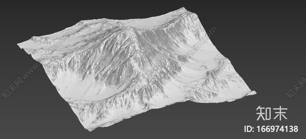 【影视级】白雪茫茫的雪山3CG模型下载【ID:166974138】