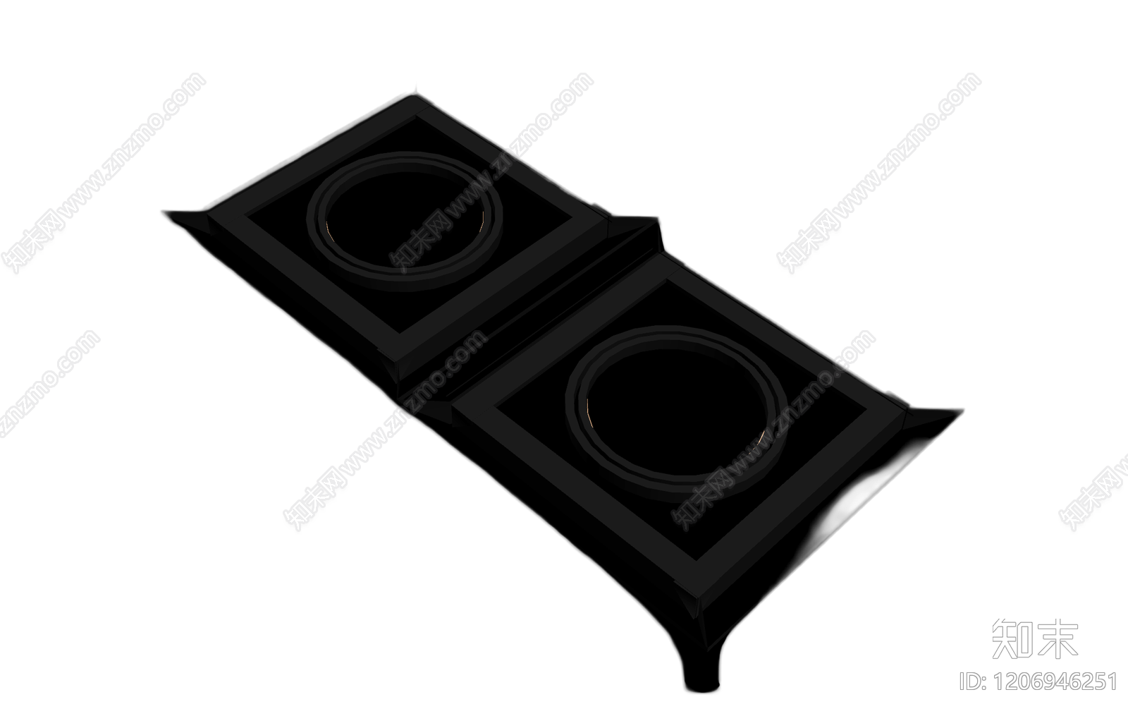 双环方形装饰构件3D模型下载【ID:1206946251】