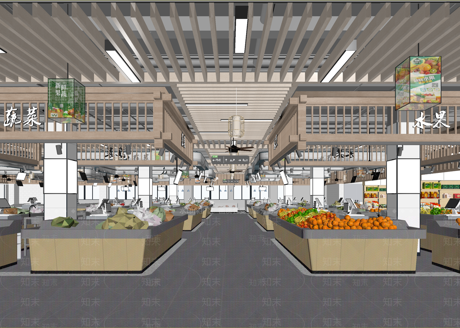现代超市3D模型下载【ID:1215048108】