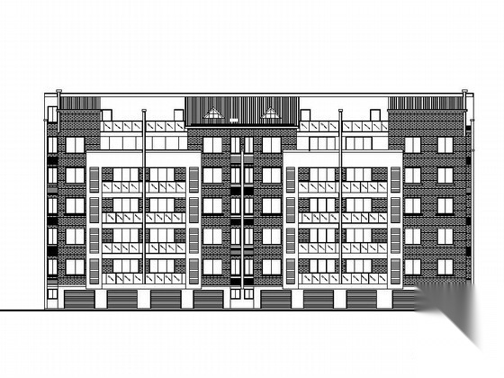 [黄山]某太平明珠住宅区某六层板楼建筑施工图cad施工图下载【ID:164859102】