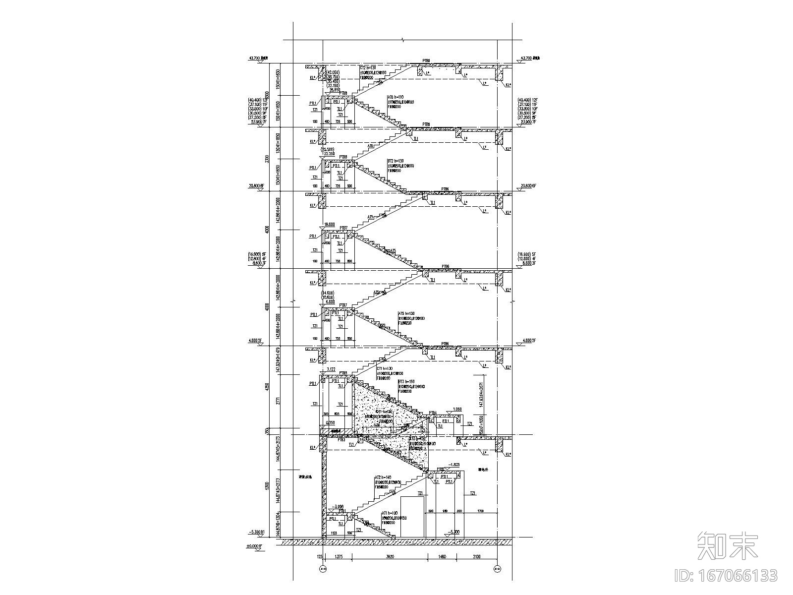 12层框架结构施工图下载【ID:167066133】