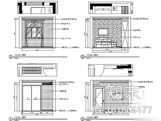 [浙江]简欧新古典风格三居室室内装修CAD施工图（含效果...cad施工图下载【ID:161805177】