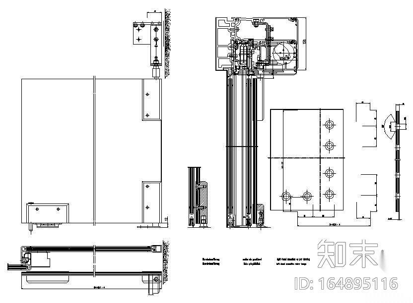 电子感应门节点图cad施工图下载【ID:164895116】