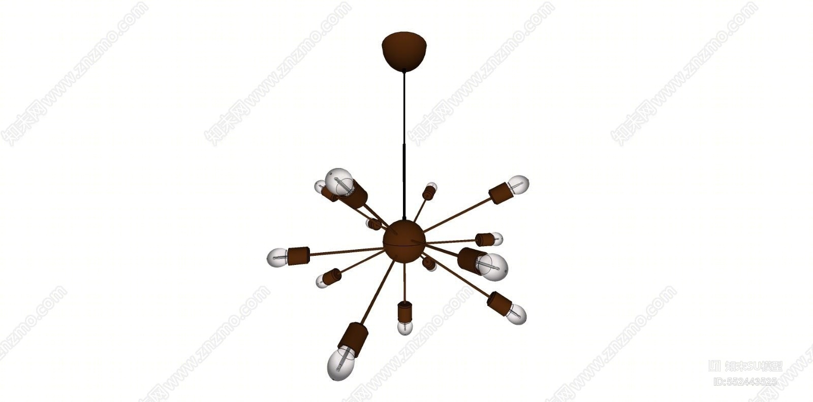 现代风格魔豆吊灯SU模型下载【ID:552443525】