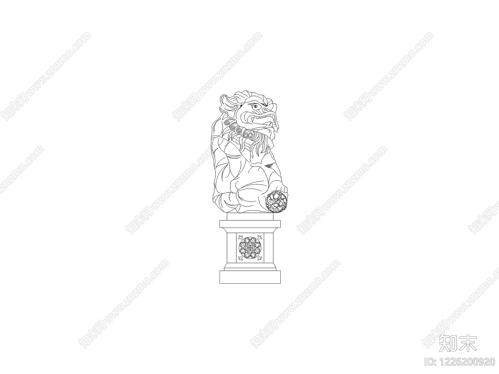 摆件cad施工图下载【ID:1226200920】