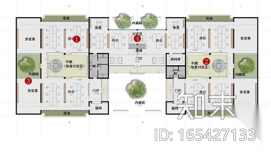 [浙江]新中式风格创意产业园建筑设计方案文本cad施工图下载【ID:165427133】