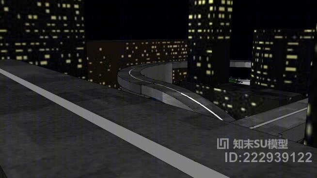 城市跑道SU模型下载【ID:222939122】