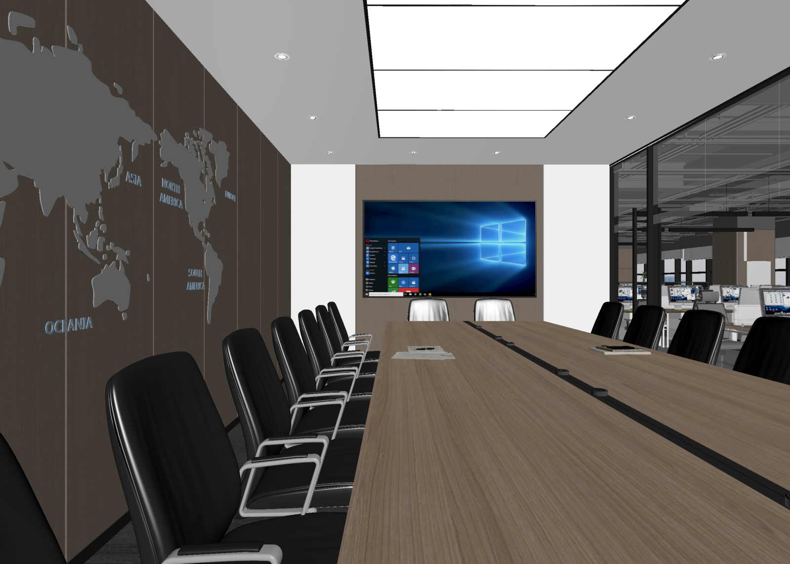现代会议室3D模型下载【ID:1214293434】