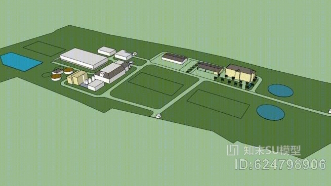污水处理厂SU模型下载【ID:624798906】