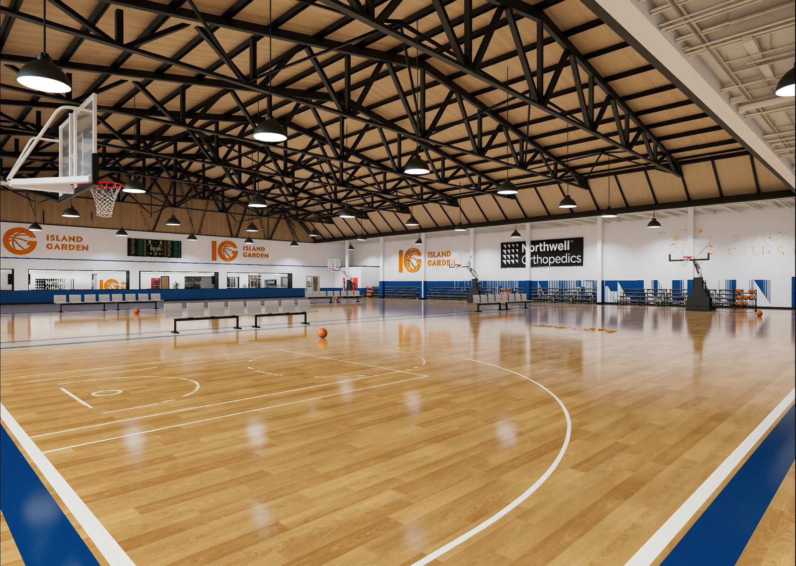 现代篮球场3D模型下载【ID:1214703804】