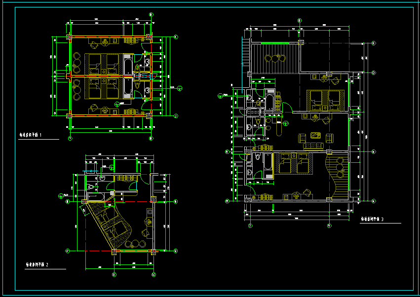 12套酒店宾馆建筑设计CAD图纸（含内部布置）施工图下载【ID:165424143】