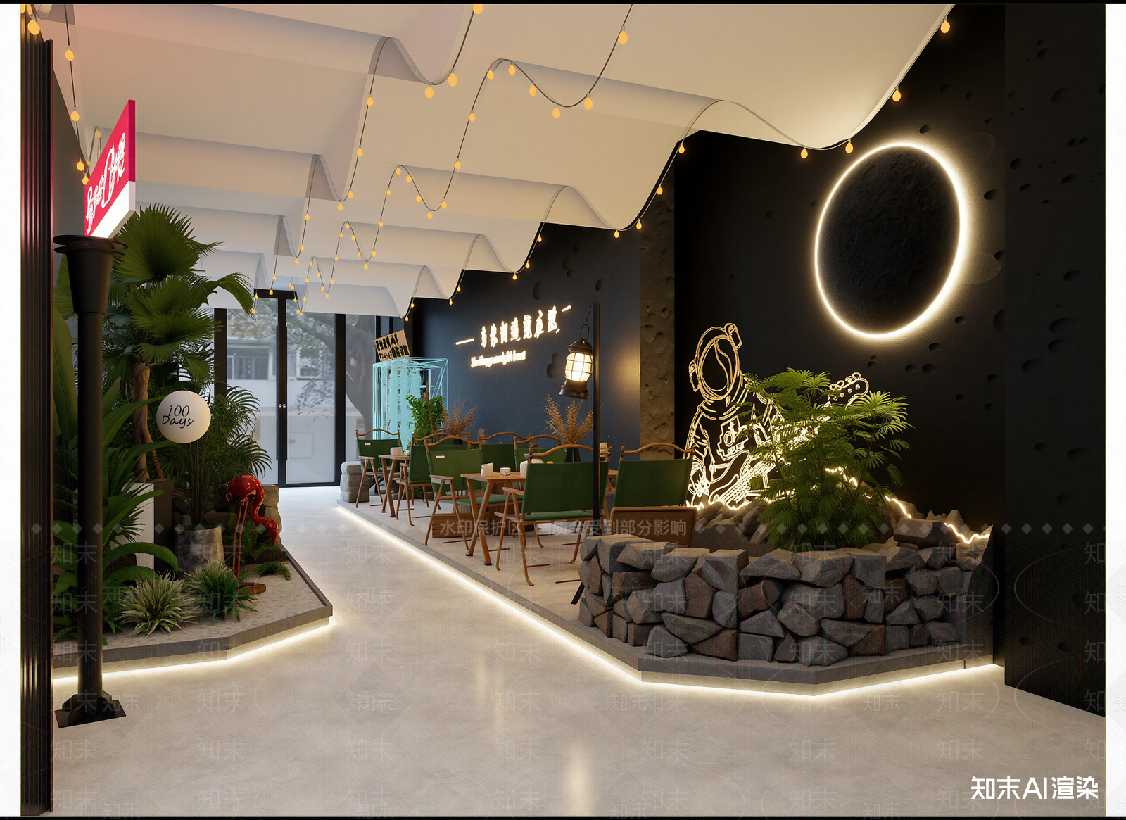 工业风咖啡厅3D模型下载【ID:1214292746】