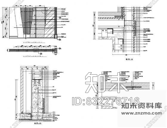 图块/节点公共空间墙面装饰详图cad施工图下载【ID:832276716】